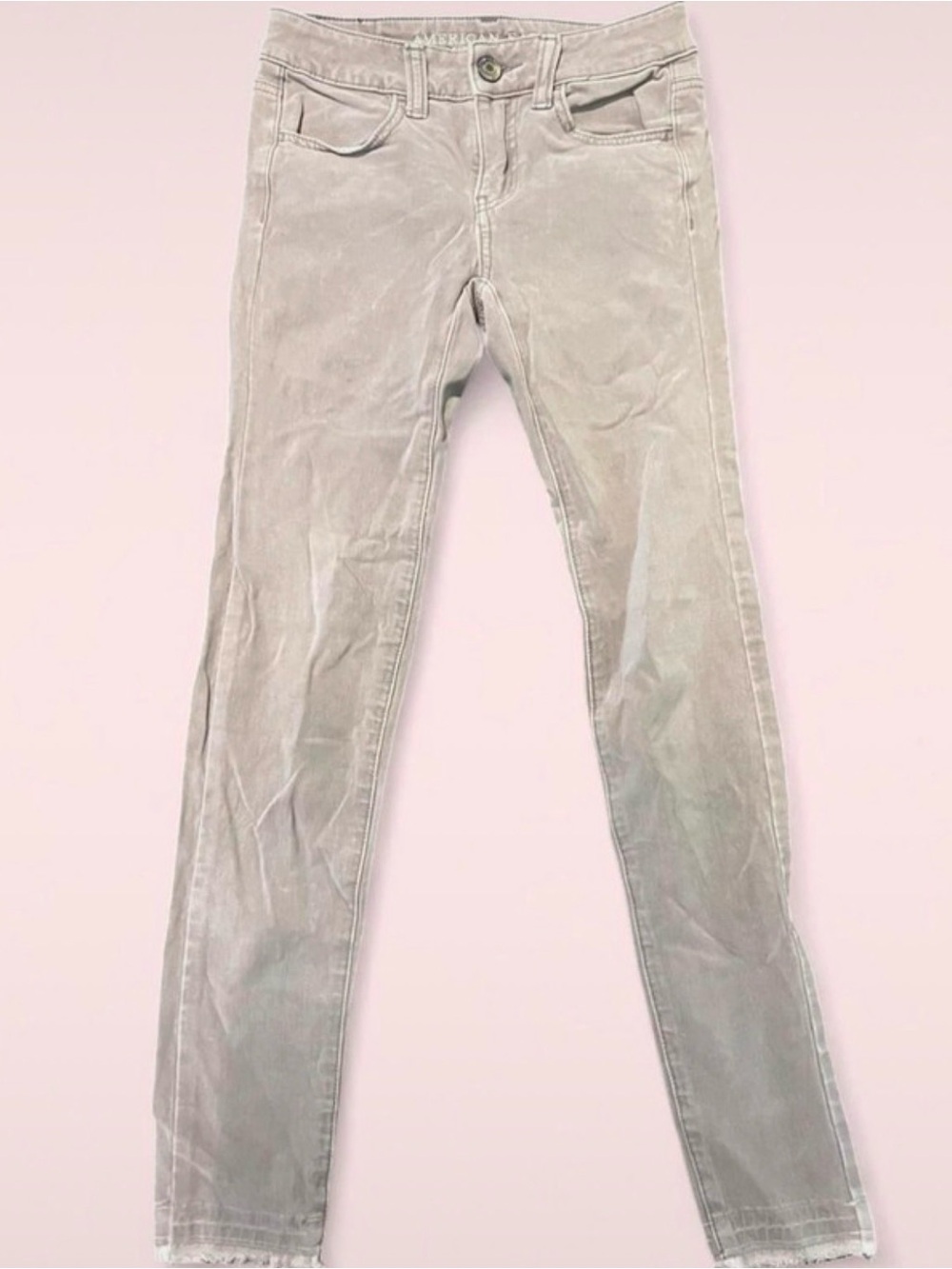 American Eagle Outfitters Light Gray Skinny Jeans